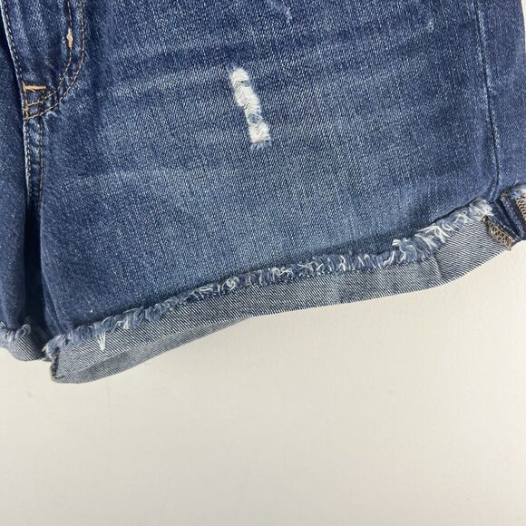 AERO Women's Jean Shorts High-rise Curvy Mom Short Size 8 Blue Denim Jean NEW - Picture 5 of 9